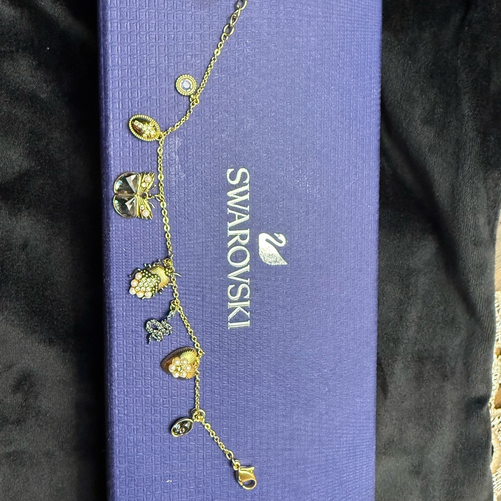 Swarovski Gold and Silver Charm Bracelet